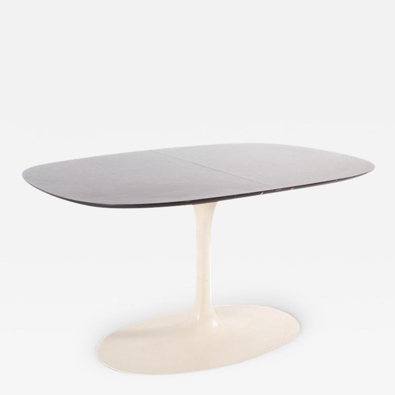 Saarinen Style Mid Century Oval Laminate Top Tulip Pedestal Dining Table