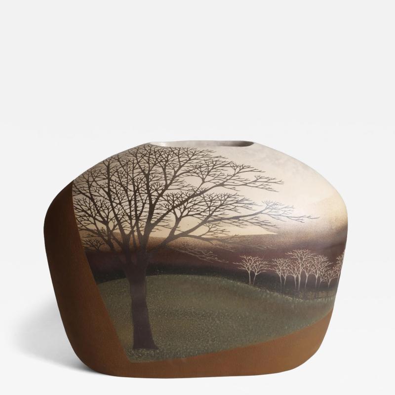 Saeki Moriyoshi Landscape Vase 2002