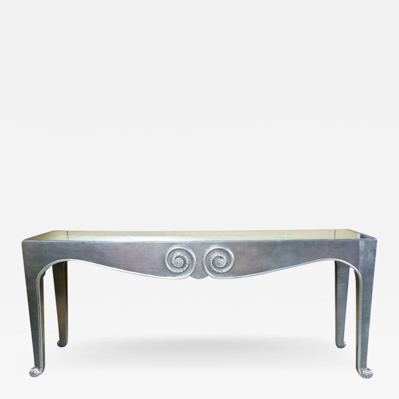 Sally Sirkin Lewis Art Deco Style Console Table by Sally Sirkin for J Robert Scott Snail Console
