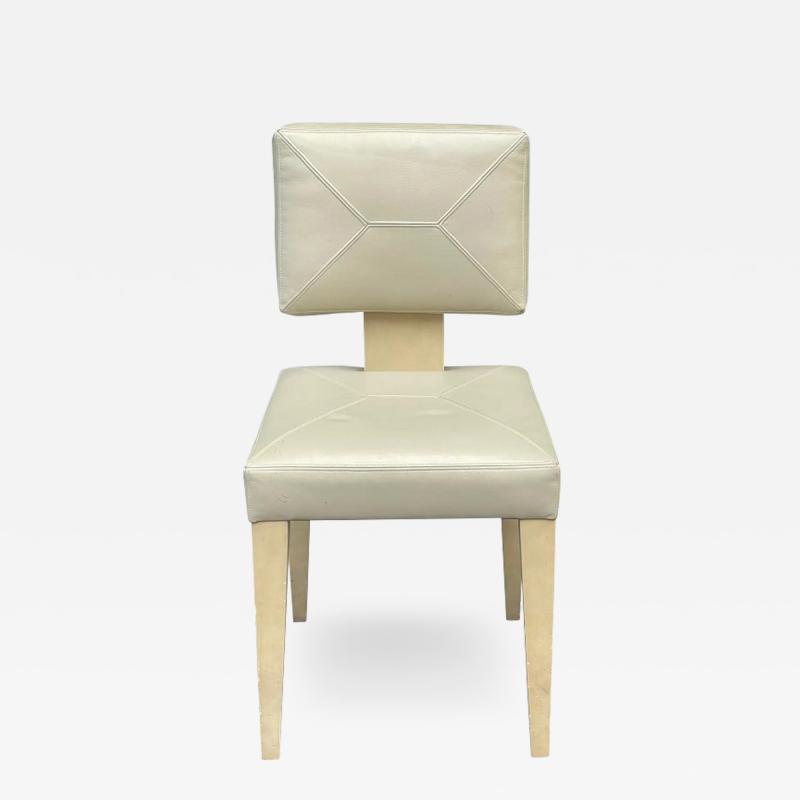 Sally Sirkin Lewis Art Deco Style J Robert Scott Leather Side Chair