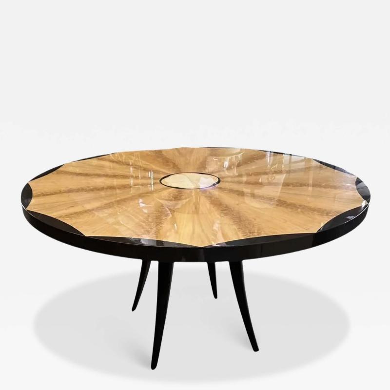 Sally Sirkin Lewis Sally Sirkin Lewis for J Robert Scott Art Deco Inlaid Dining or Center Table