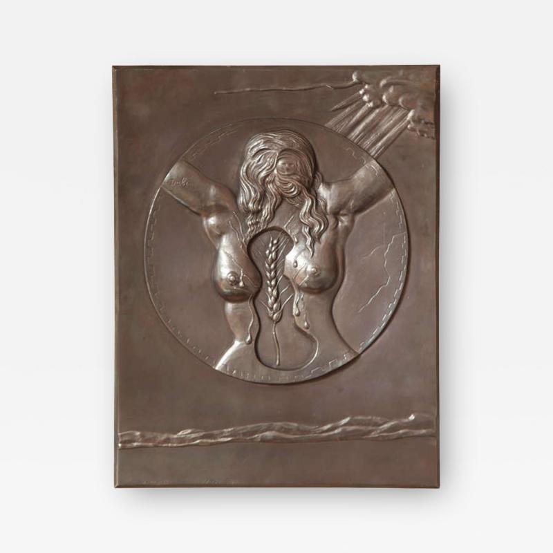 Salvador Dal DALI Bronze bas relief Fe condite 