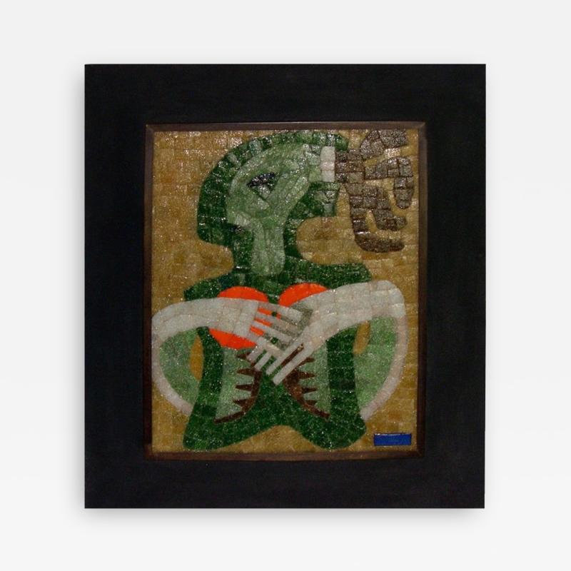 Salvador Teran Framed Glass Tile Mosaic by Salvador Teran