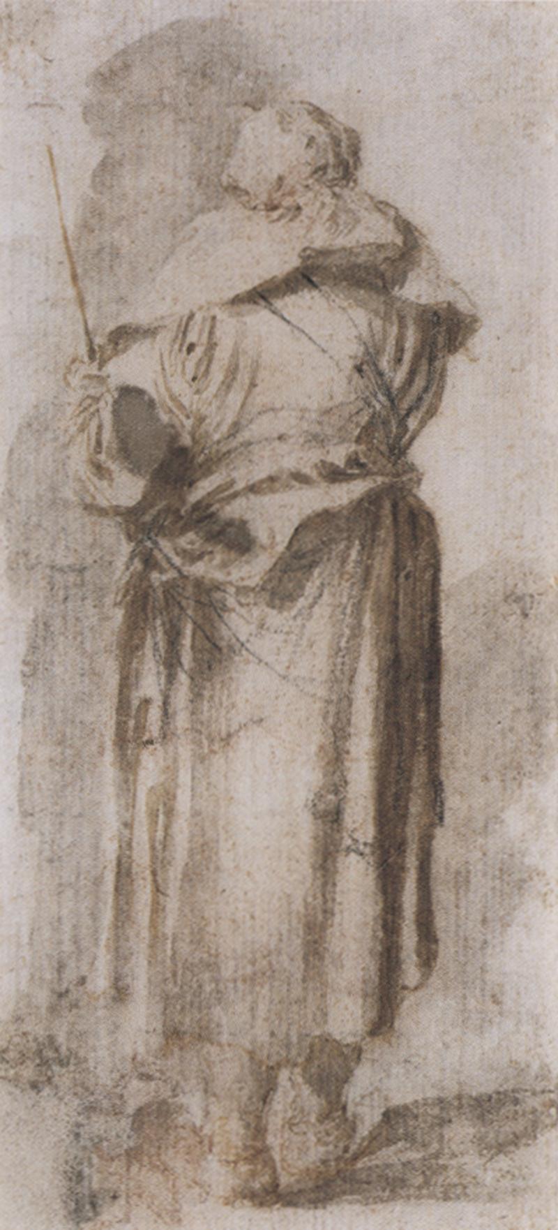 Salvator Rosa A standing woman seen from behind