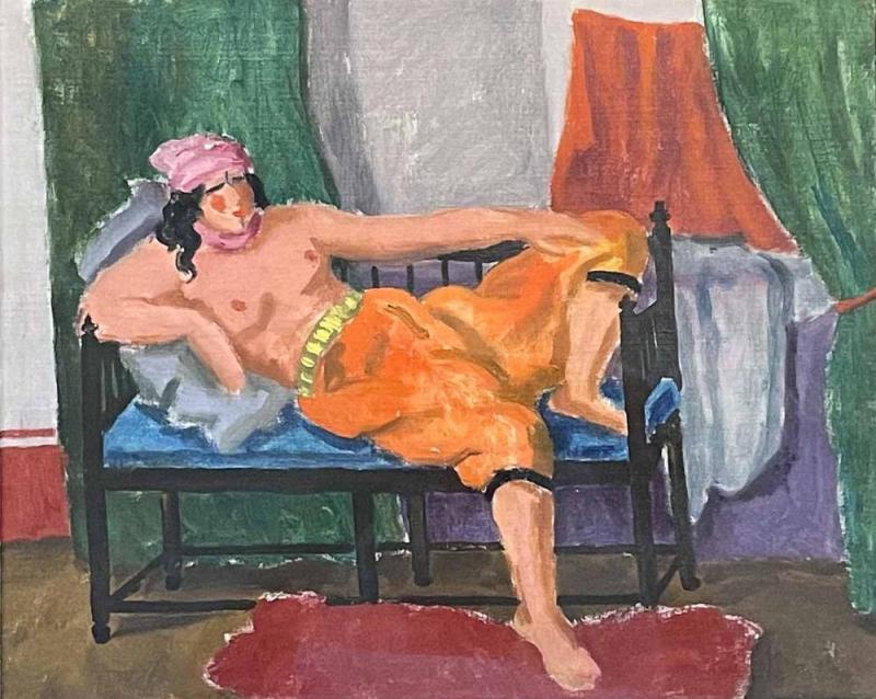 Salvatore Pinto Lounging Nude in Marrakesh by Salvatore Pinto American 1905 1966 