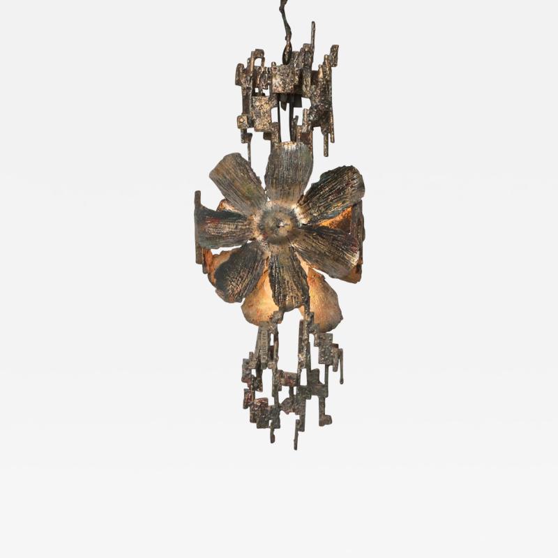 Salvino Marsura Brutalist Chandelier by Salvino Marsura Italy 1970s