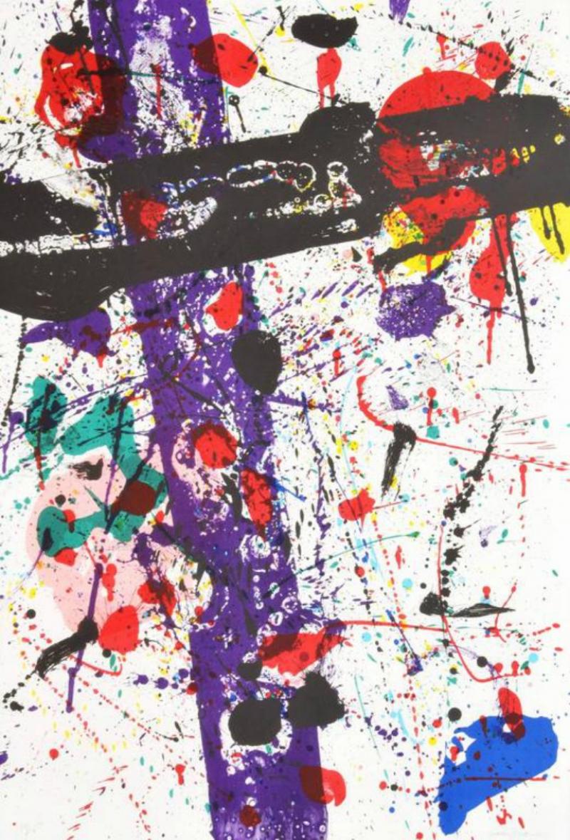 Sam Francis Large Sam Francis Lithograph Signed Limited Edition