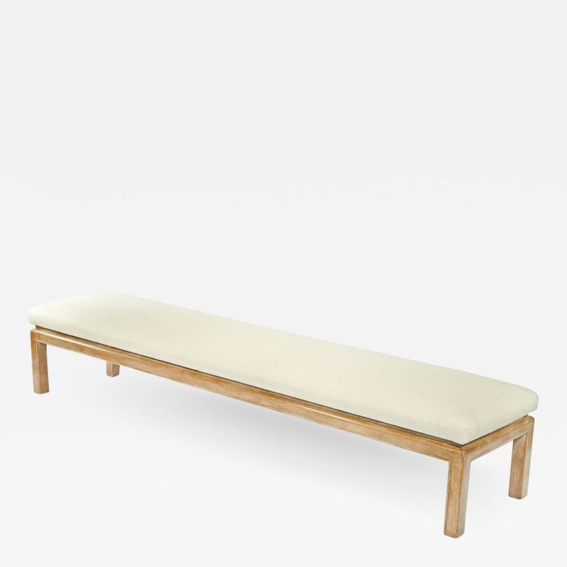 Samuel Marx 7 Bench in Limed Finish with Silk Upholstery