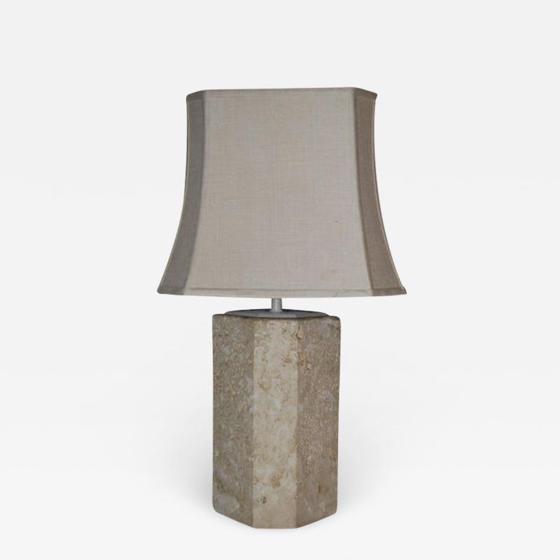 Samuel Marx Fossilized Stone Table Lamp