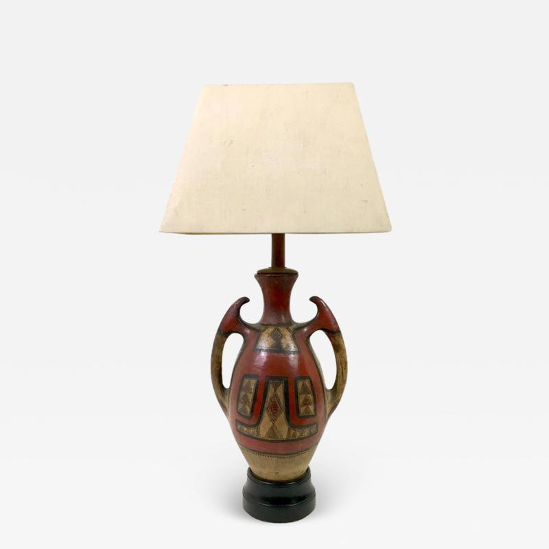 Samuel Marx Monumental Indian Pottery Table Lamp
