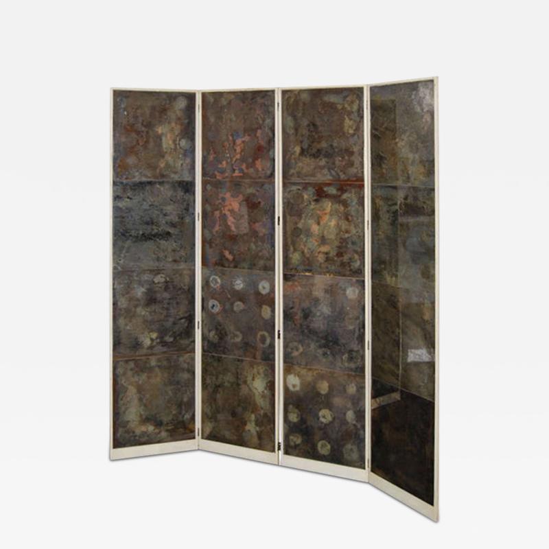 Samuel Marx Oxidized Mirror Screen from the LeRoy Estate