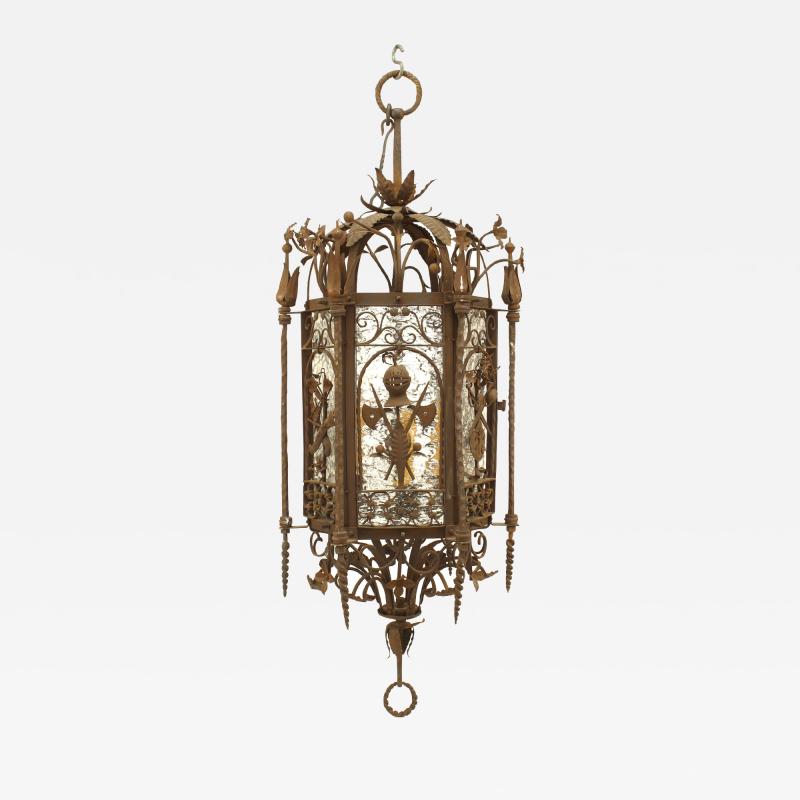 Samuel Yellin Samuel Yellin Italian Renaissance Wrought Iron Hanging Lantern