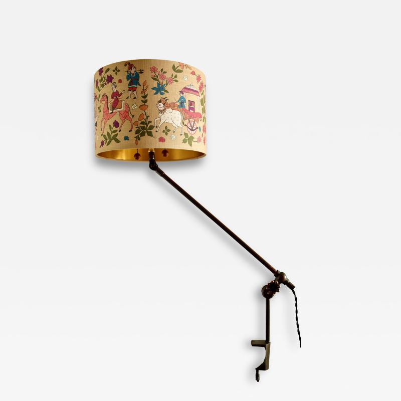 Sang Pil Bae 1920s O C White table lamp with cloth shade