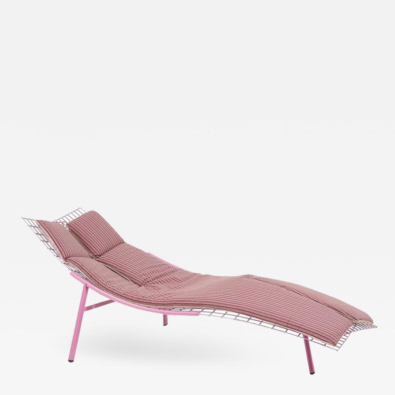 Saporiti Chaise Lounge in Missoni Fabric by Giovanni Offredi 1980 Italy