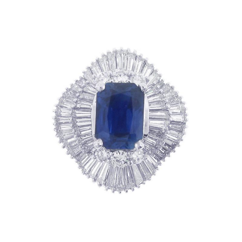 Sapphire and Diamond Cocktail Ring