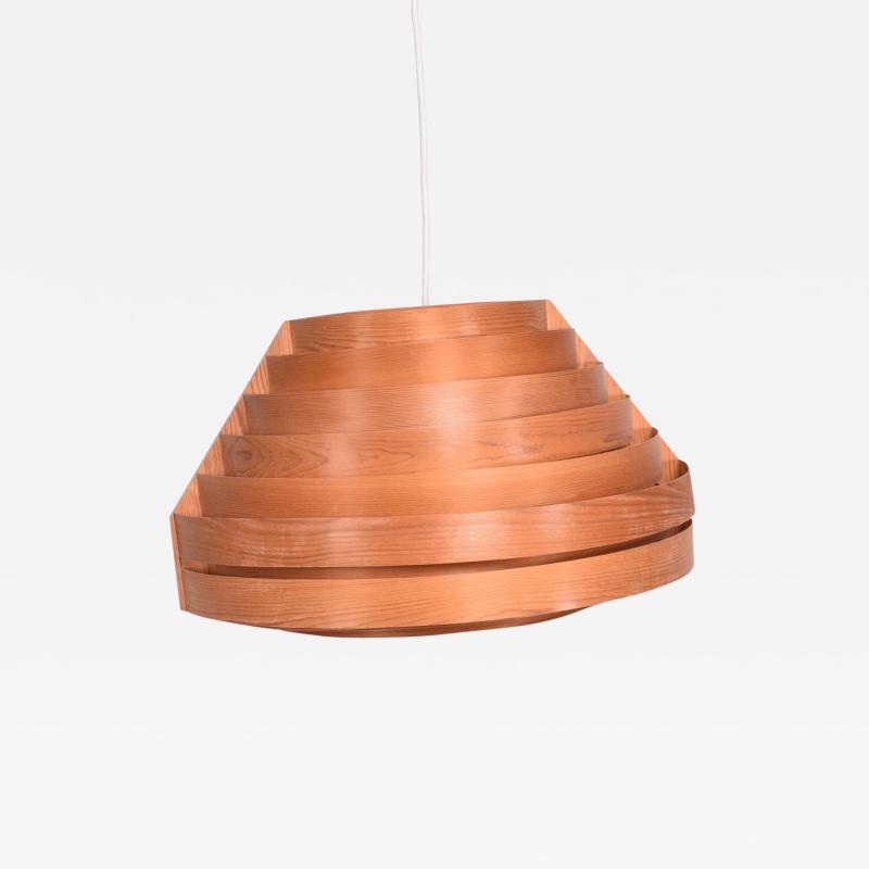 Scandinavian Hanging Lamp Teak and Pine Mid-Century Modern