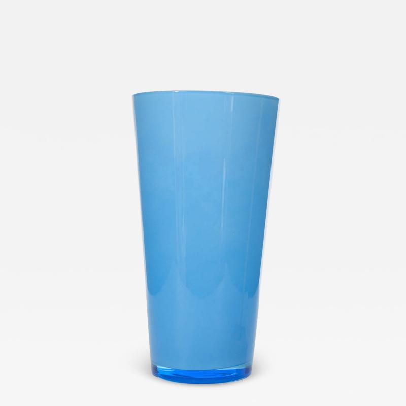 Scandinavian Mid Century Blue Glass Vase