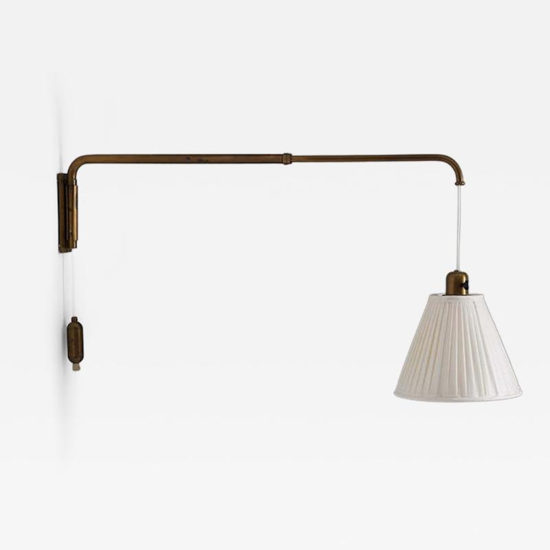 Scandinavian Mid Century Brass Wall Lamp