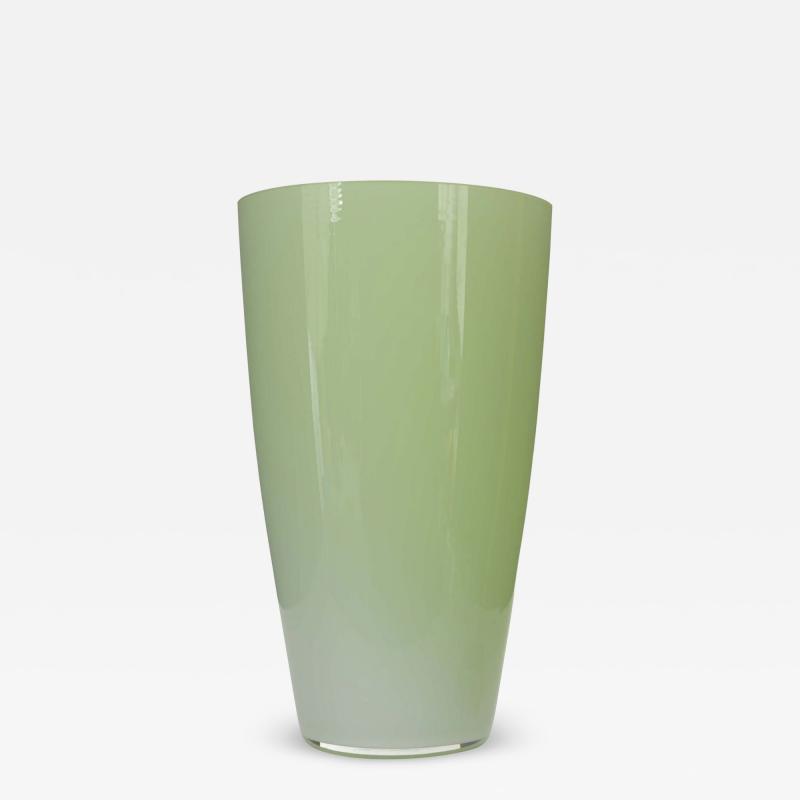 Scandinavian Mid Century Light Green Glass Vase