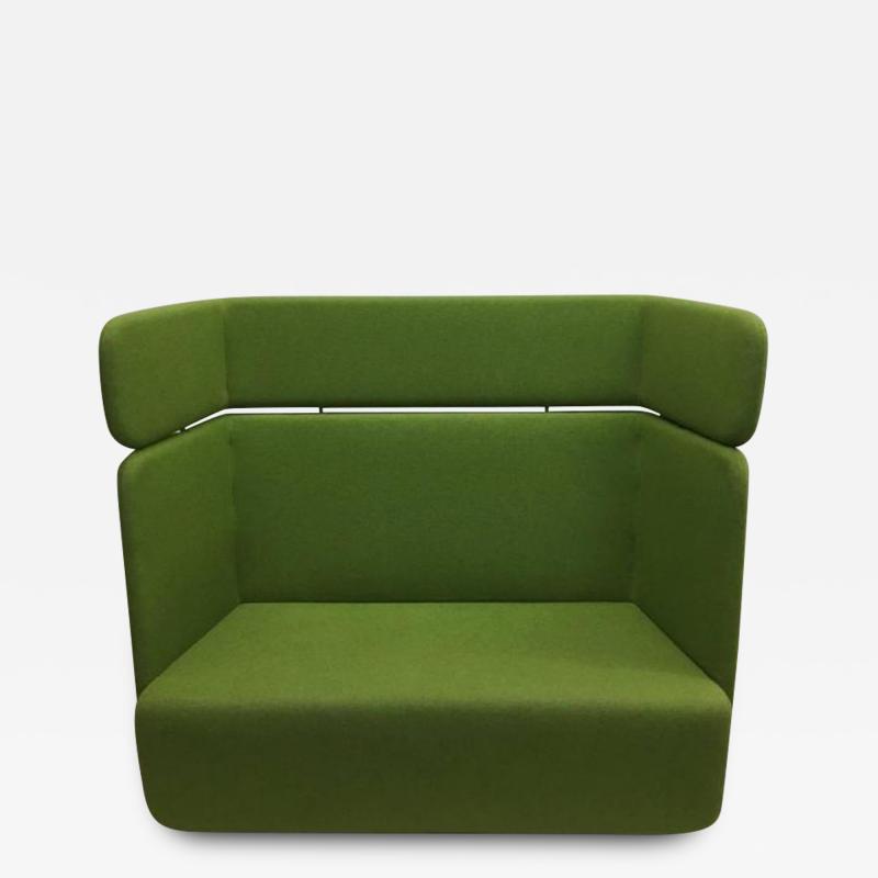 Scandinavian Mid Century Modern Moss Green Sofa or Settee