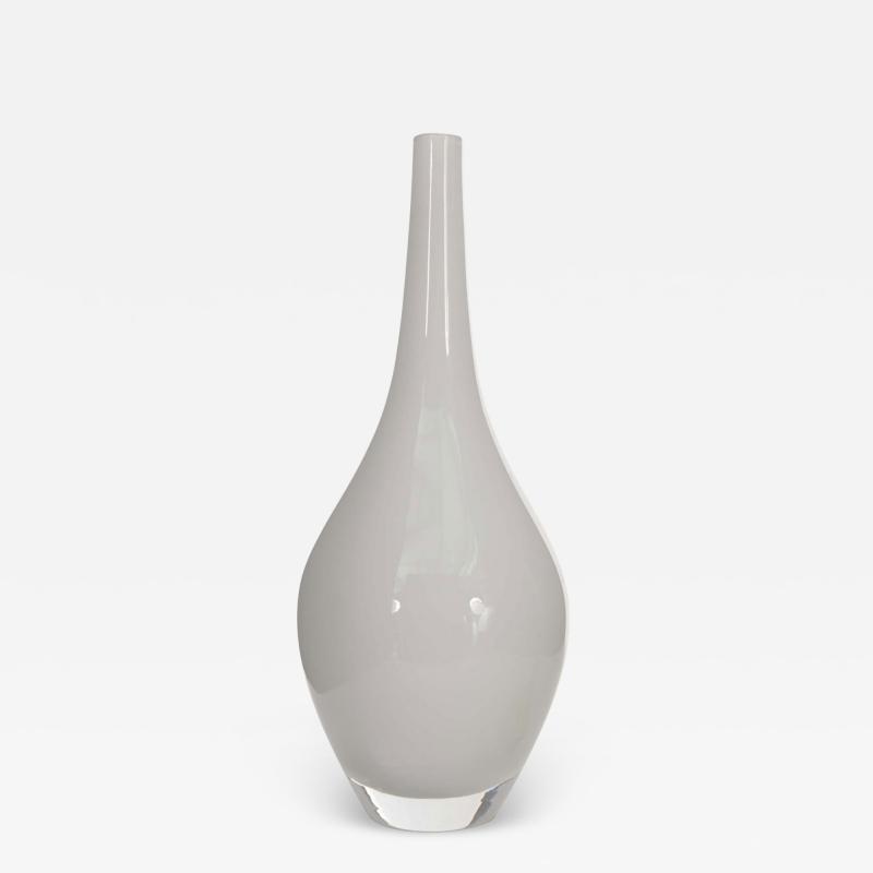Scandinavian Mid Century White Glass Bud Vase