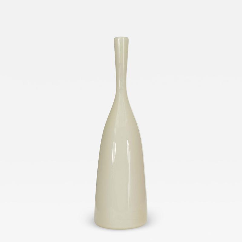 Scandinavian Mid Century White Glass Bud Vase