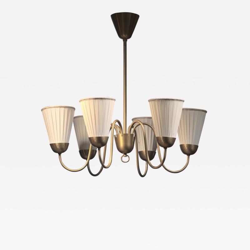 Scandinavian Modern 6 armed chandelier