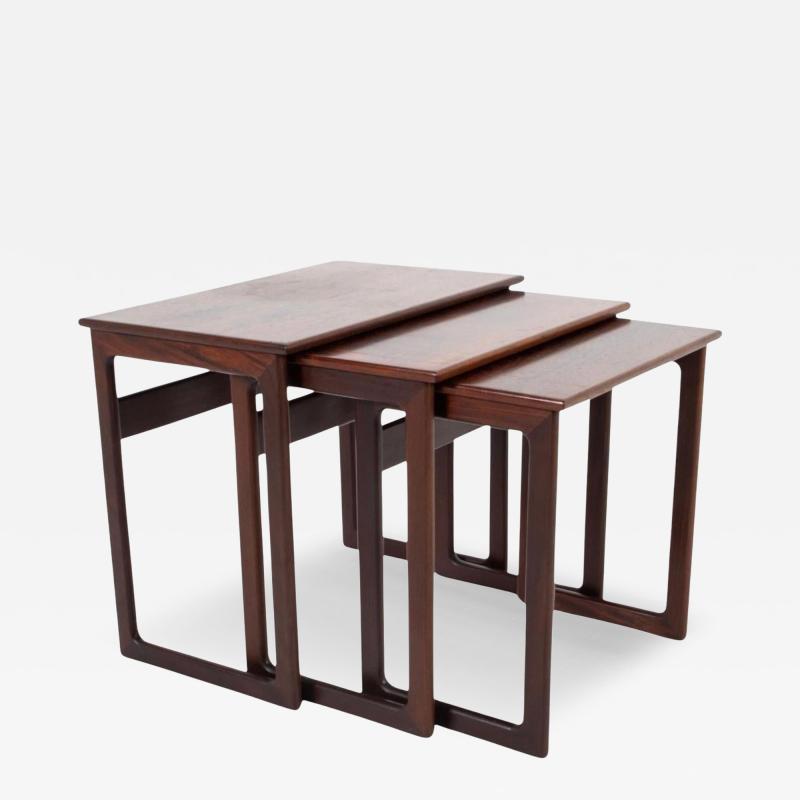 Scandinavian Modern Nesting Tables in Rosewood 1950s