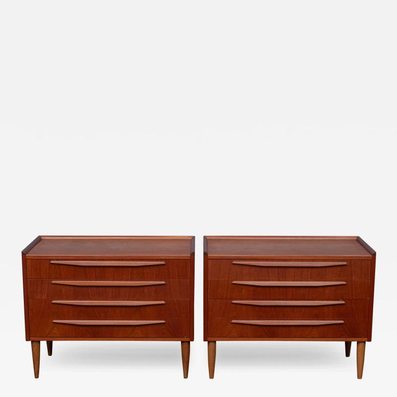 Scandinavian Modern Teak Dressers or Nightstands