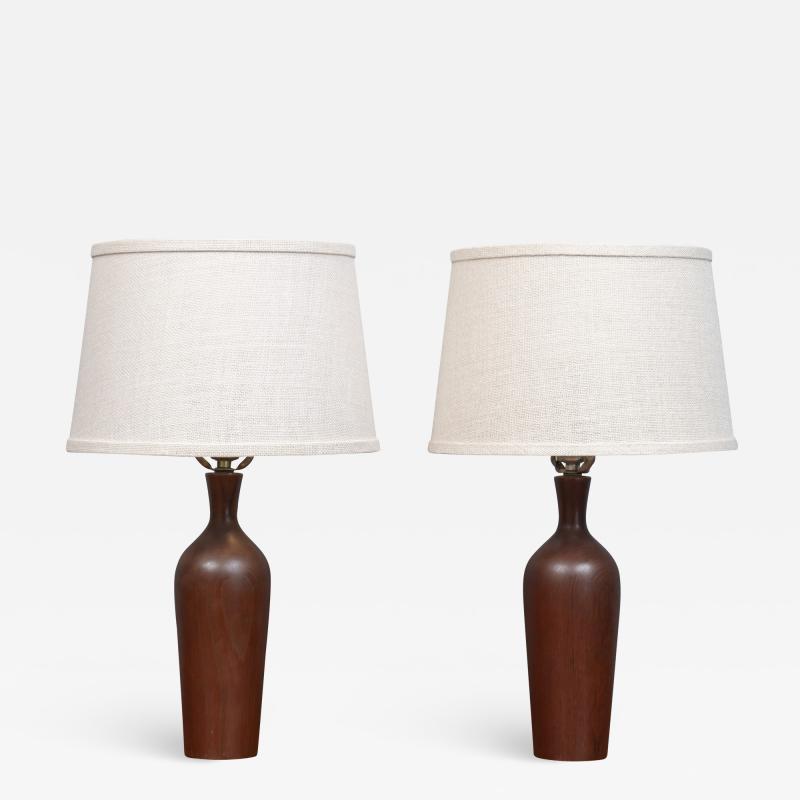 Scandinavian Modern Teak Table Lamps