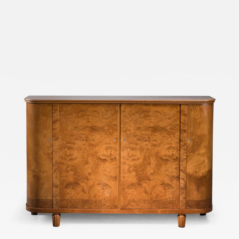 Scandinavian Modern birch serving cabinet