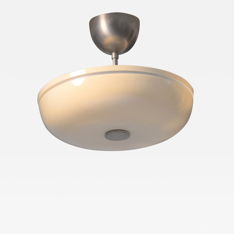 Scandinavian Modern yellow glass pendant