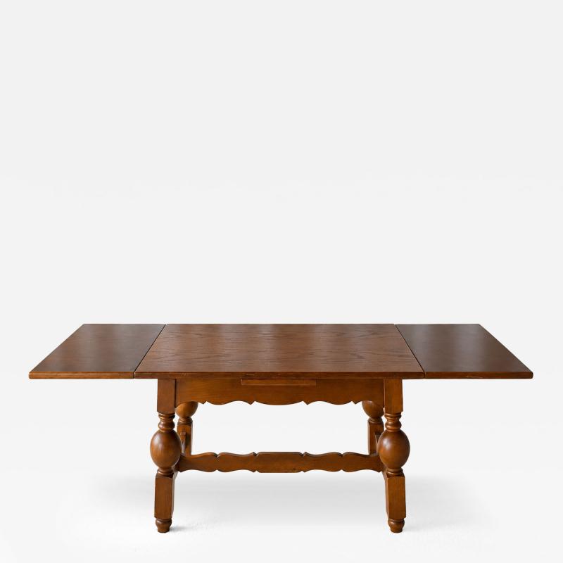 Scandinavian Oak Draw Leaf Refectory Style Coffee Table circa 1960s