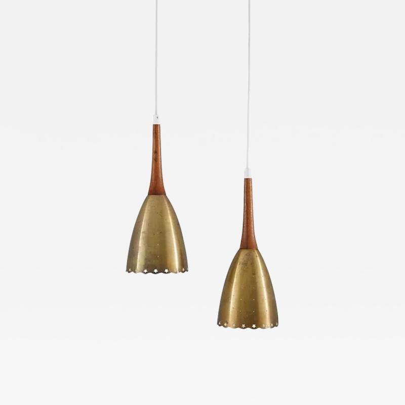 Scandinavian Pendant in Perforated Brass