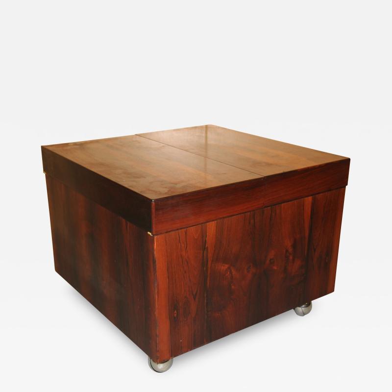 Scandinavian Rosewood Cube Bar Coffee Table