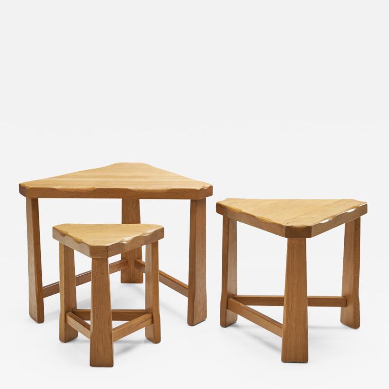 Scandinavian Solid Wood Nesting Tables Scandinavia ca 1970s