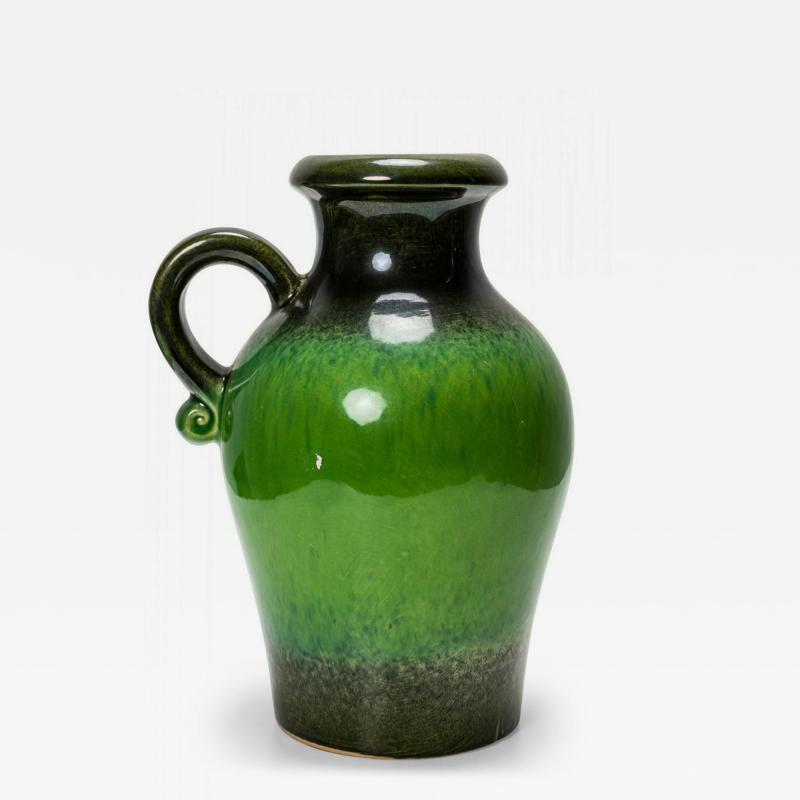 Schaurich Keramik West German Mid Century Dark and Light Green Glazed Ceramic Pi