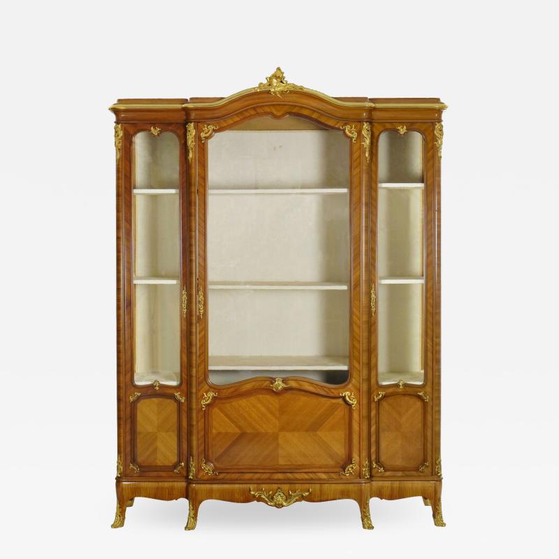 Schmit Cie French Louis XV Style Antique Bookcase Cabinet Bookshelf by Schmit Cie
