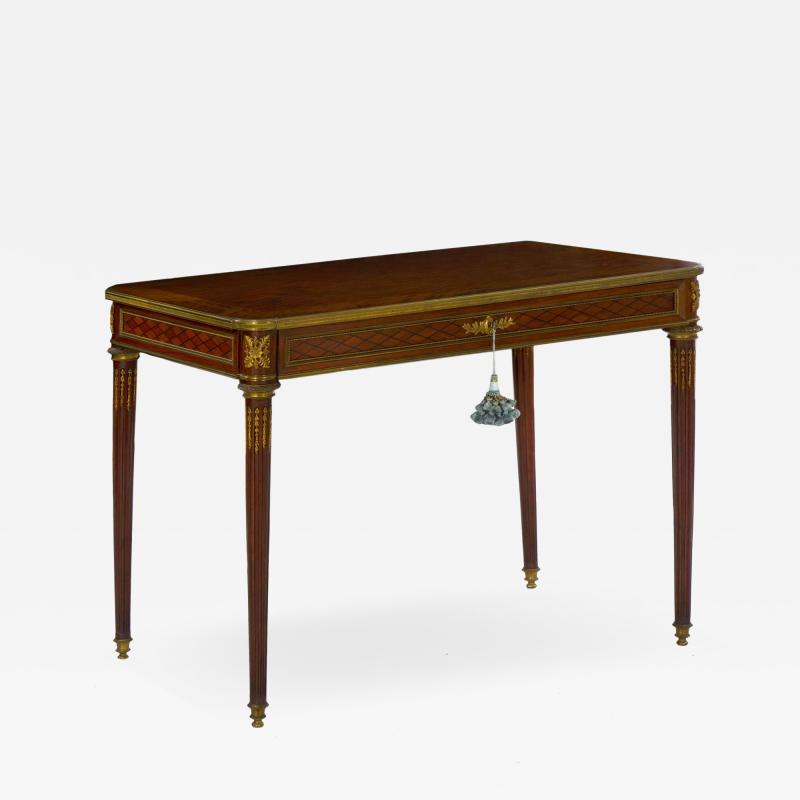 Schmit Cie French Louis XVI Style Antique Writing Table Desk Bureau Plat Schmit et Cie