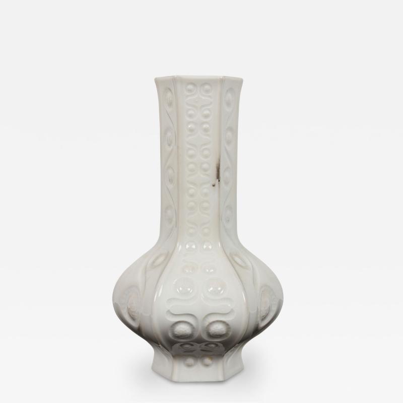 Schumann Arzberg Bavarian German Mid Century White Porcelain with Incised Spiral