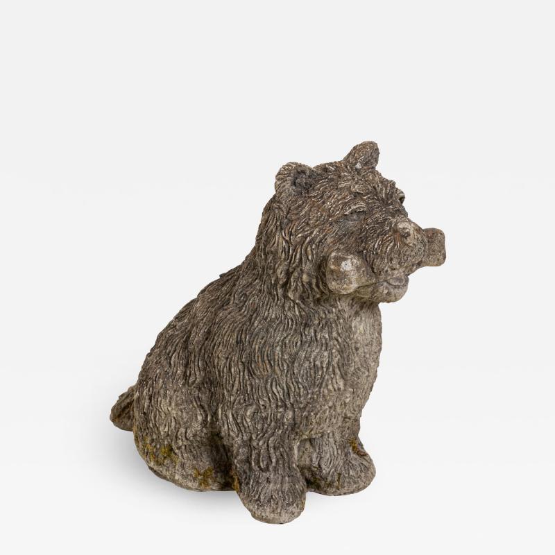 Scottie Dog with Bone Garden Ornament