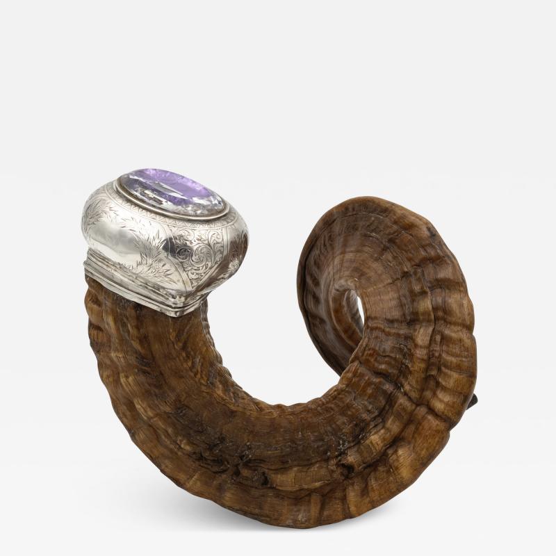 Scottish Ram s Horn Snuff Mull Scotland Circa 1890