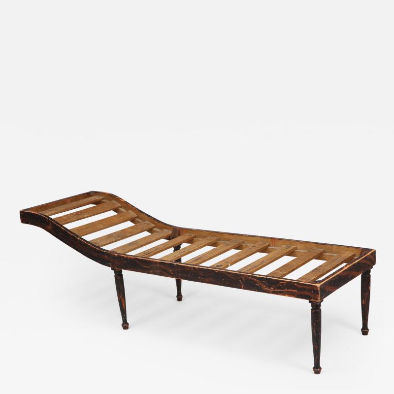 Sculptural American painted daybed