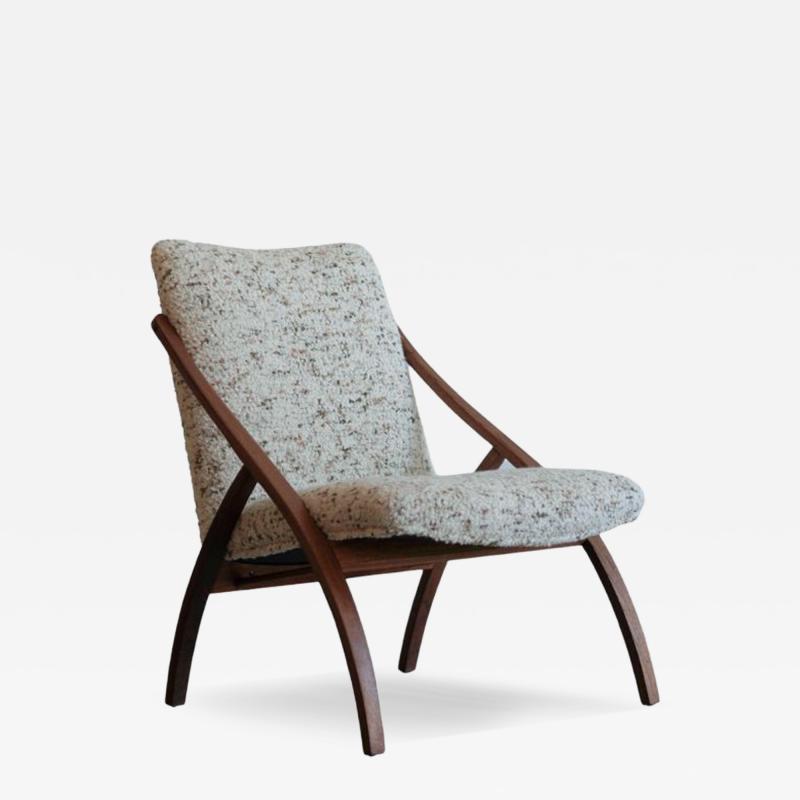 Sculptural Bent Teak Lounge Chair Sweden C 1950s