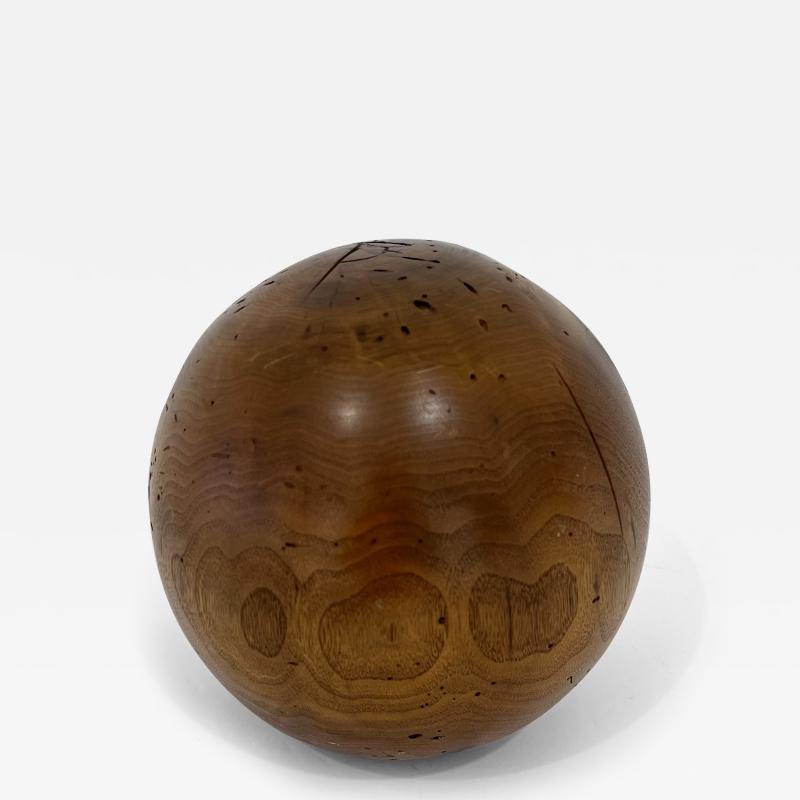 Sculptural Burlwood Decorative Sphere