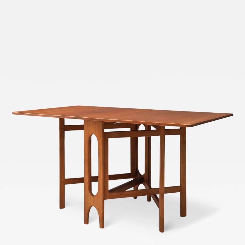 Sculptural Dining Table with Two Drop Leaves in Teak Denmark 1960s