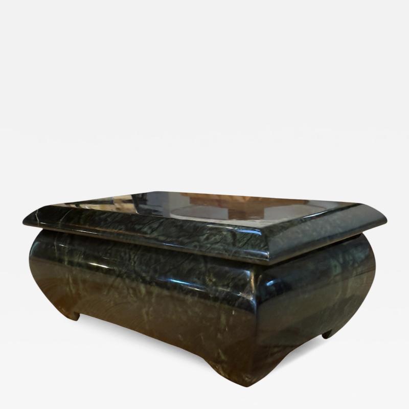 Sculptural Green Marble Box