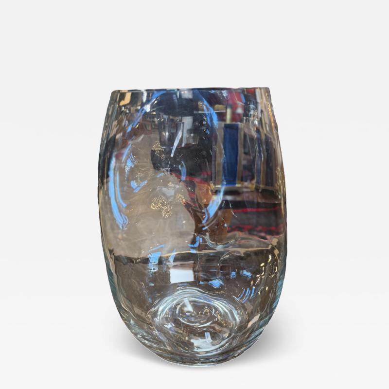 Sculptural Italian Handblown Glass Vase 1970s