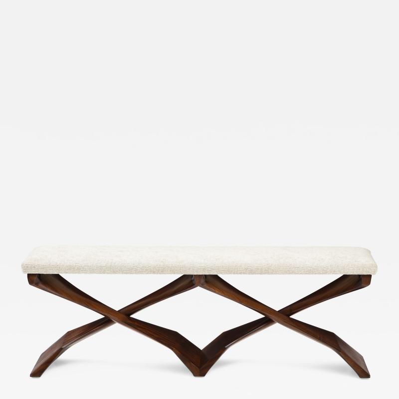 Sculptural Modernist Bench by Newman Krasnogorov