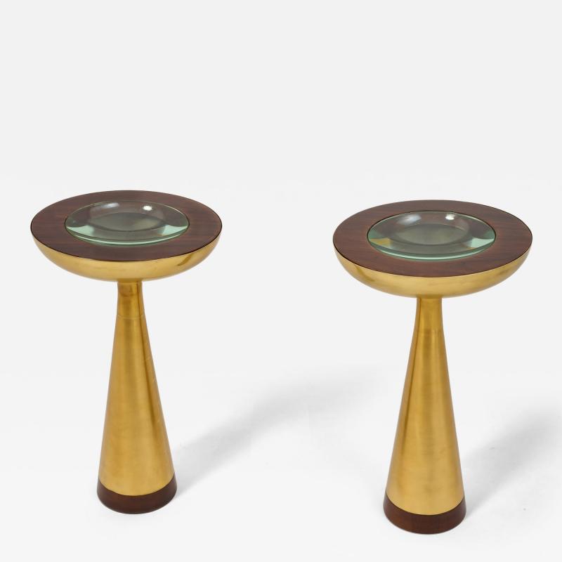 Sculptural Pair of Italian Side Tables Italy 1950s